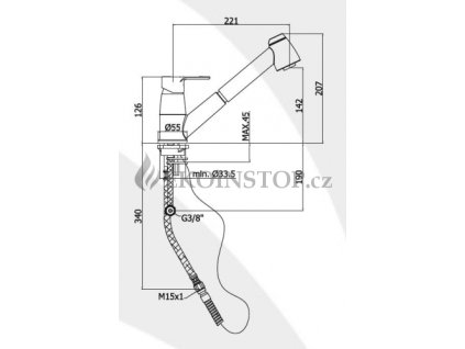 Svěrná spojka pro VK radiátory 3/4"IG - 15 mm měď Danfoss